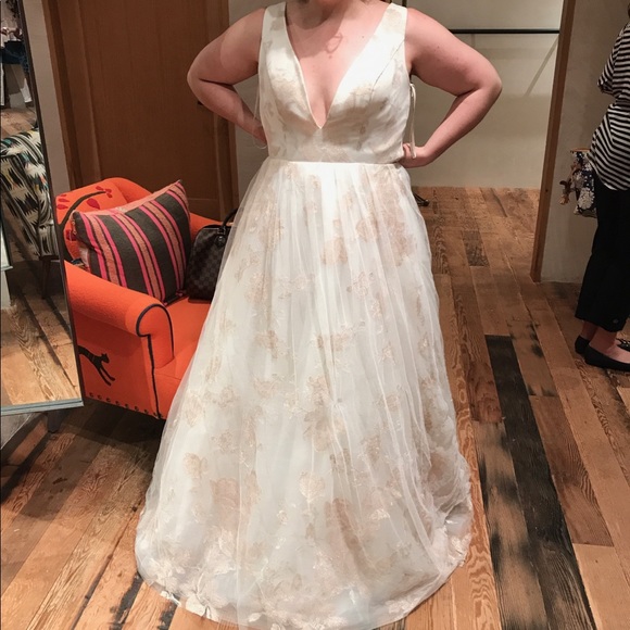 Bhldn Ivy & Aster Lily Floral Bridal Dress/ Gown - Picture 5 of 8